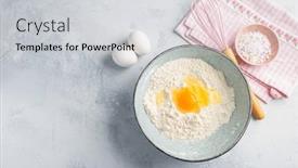  Presentation with baking - PPT theme with cooking-and-baking-ingredients background and a light gray colored foreground