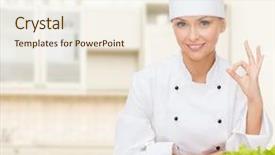  Presentation with gardening healthy food cooking - Audience pleasing slides consisting of cooking and food concept - smiling backdrop and a cream colored foreground