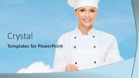  Presentation with salt food - Cool new PPT theme with cooking-and-food-concept-smiling backdrop and a light blue colored foreground
