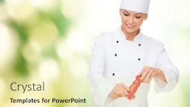  Presentation with salt food - Cool new PPT theme with cooking-and-food-concept-smiling backdrop and a blonde colored foreground