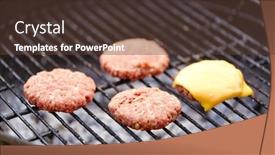  Presentation with processed food - Audience pleasing slide set consisting of cooking-barbecue-and-fast-food backdrop and a tawny brown colored foreground