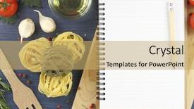  Presentation with cookbook - Beautiful PPT layouts featuring cooking book - cookbook backdrop and a yellow colored foreground