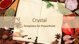  Presentation with spices - Audience pleasing theme consisting of cooking book - notebook for recipes and spices backdrop and a lemonade colored foreground