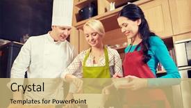  Presentation with cooking chef - Amazing theme having cooking class culinary bakery food backdrop and a yellow colored foreground