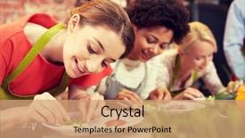 Presentation with friendship - Theme with cooking class friendship food background and a coral colored foreground