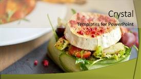  Presentation with haute cuisine - PPT layouts having cooking concept - goat cheese background and a soft green colored foreground