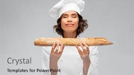  Presentation with culinary - PPT theme with cooking-culinary-and-bakery-concept background and a light gray colored foreground