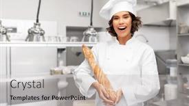  Presentation with french restaurant - Cool new theme with cooking-culinary-and-bakery-concept backdrop and a light gray colored foreground