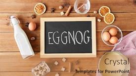  Presentation with culinary - PPT theme having cooking-culinary-and-christmas-drinks background and a coral colored foreground