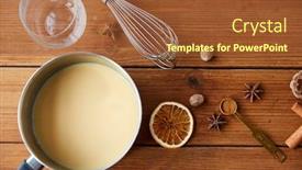  Presentation with culinary - Theme with cooking-culinary-and-christmas-drinks background and a tawny brown colored foreground