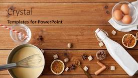  Presentation with culinary - Cool new slides with cooking-culinary-and-christmas-drinks backdrop and a coral colored foreground