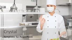  Presentation with food mask - Slide deck consisting of cooking-culinary-and-health-concept background and a light gray colored foreground
