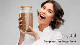  Presentation with culinary - PPT layouts with cooking-culinary-and-people-concept background and a soft green colored foreground