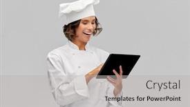  Presentation with culinary - PPT layouts enhanced with cooking-culinary-and-people-concept background and a light gray colored foreground