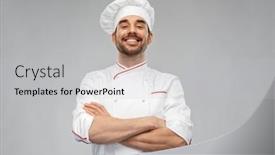 Presentation with culinary - Presentation consisting of cooking-culinary-and-people-concept background and a light gray colored foreground