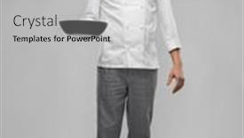  Presentation with culinary - Presentation design enhanced with cooking-culinary-and-people-concept background and a light gray colored foreground
