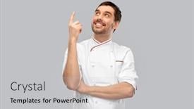  Presentation with culinary - Slides with cooking-culinary-and-people-concept background and a light gray colored foreground