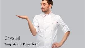  Presentation with culinary - PPT theme enhanced with cooking-culinary-and-people-concept background and a light gray colored foreground