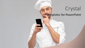  Presentation with culinary - Slides consisting of cooking-culinary-and-people-concept background and a light gray colored foreground