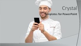  Presentation with culinary - Beautiful presentation featuring cooking-culinary-and-people-concept backdrop and a light gray colored foreground