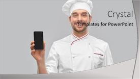  Presentation with culinary - PPT layouts consisting of cooking-culinary-and-people-concept background and a light gray colored foreground