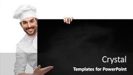  Presentation with grey black white - Colorful PPT theme enhanced with cooking-culinary-and-people-concept backdrop and a black colored foreground