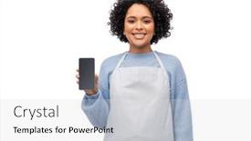  Presentation with culinary - Presentation design featuring cooking-culinary-and-people-concept background and a light gray colored foreground