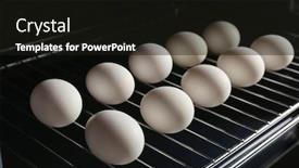  Presentation with grill - Slide deck having cooking-eggs-on-grill background and a wine colored foreground