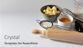  Presentation with culinary - Amazing PPT theme having cooking-food-and-culinary-concept backdrop and a white colored foreground