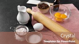  Presentation with chocolate milk - Presentation theme with cooking-food-and-culinary-concept background and a coral colored foreground