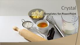  Presentation with culinary - Cool new slide set with cooking-food-and-culinary-concept backdrop and a light gray colored foreground