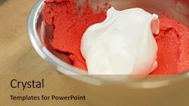  Presentation with baking concept on dark - Slide deck enhanced with cooking food and baking concept background and a  colored foreground