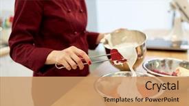  Presentation with pastry chef - Cool new presentation with cooking food and people concept backdrop and a  colored foreground