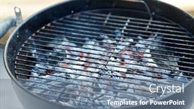  Presentation with cooking fire - Slide deck enhanced with cooking-heat-and-fire-concept background and a seafoam green colored foreground