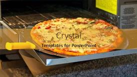  Presentation with pizzeria - Theme with cooking-in-a-modern-pizza background and a gold colored foreground
