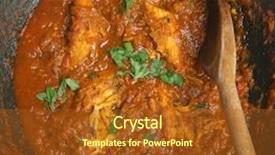  Presentation with chicken curry - Amazing slide deck having cooking indian chicken madras curry backdrop and a  colored foreground