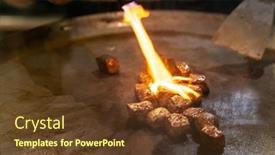  Presentation with recipe - PPT layouts having cooking-of-beef-teppanyaki-recipe background and a tawny brown colored foreground