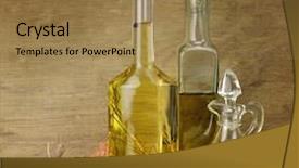  Presentation with cooking oil - Audience pleasing slides consisting of cooking oil and spices backdrop and a  colored foreground
