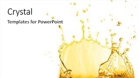  Presentation with cooking - PPT layouts featuring cooking oil splash on white background and a white colored foreground