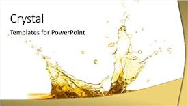  Presentation with cooking - PPT layouts with cooking oil splash on white background and a white colored foreground