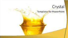  Presentation with cooking oil - PPT theme enhanced with cooking oil splashing from bowl background and a white colored foreground