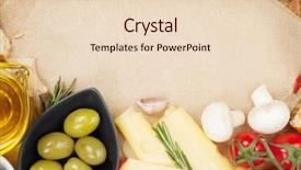  Presentation with cooking - Theme with cooking paper for copy space and various food background and a lemonade colored foreground