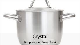  Presentation with monarch butterfly isolated on white - Cool new theme with cooking pot - stainless pan isolated on white backdrop and a light gray colored foreground