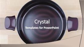  Presentation with free cooking - Beautiful slides featuring cooking pot in dark purple backdrop and a gray colored foreground