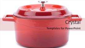  Presentation with cooking cartoon - Slide set enhanced with cooking pot background and a coral colored foreground
