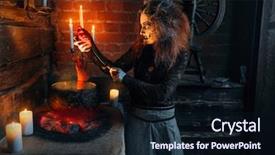  Presentation with human body parts - Beautiful slide deck featuring cooking soup with human body backdrop and a wine colored foreground