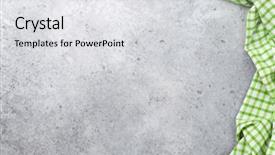  Presentation with kitchen towel - Amazing slides having cooking stone table with kitchen backdrop and a light gray colored foreground