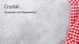  Presentation with kitchen towel - Theme consisting of cooking stone table with kitchen background and a white colored foreground