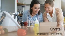  Presentation with robot - Amazing theme having cooking together with kitchen robot backdrop and a coral colored foreground