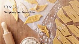  Presentation with traditional wood - Amazing PPT layouts having cooking-traditional-bugne-on-wood backdrop and a lemonade colored foreground